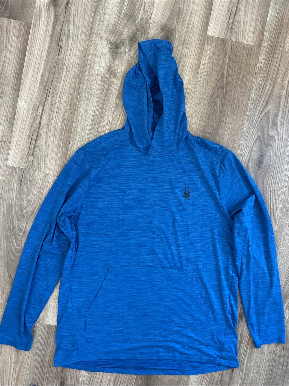 Spyder Men’s Royal Blue Hooded Performance Pullover - size XL